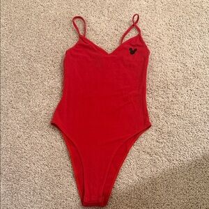 Red Bodysuit with Mickey Accent